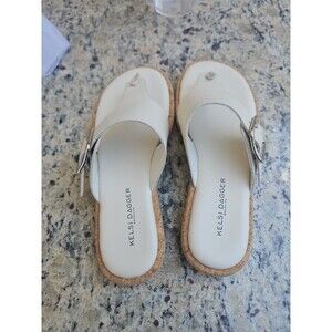 Kelsi Dagger Brooklyn Theoryln 5.5M  Buckle Thong Sandals natural  Leather NEW